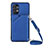 Funda Lujo Cuero Carcasa Y02B para Samsung Galaxy M32 5G Azul