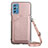 Funda Lujo Cuero Carcasa Y02B para Samsung Galaxy M52 5G Oro Rosa