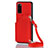 Funda Lujo Cuero Carcasa Y02B para Samsung Galaxy S20 5G Rojo