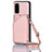 Funda Lujo Cuero Carcasa Y02B para Samsung Galaxy S20 Oro Rosa