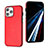 Funda Lujo Cuero Carcasa Y03B para Apple iPhone 13 Pro Rojo