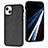 Funda Lujo Cuero Carcasa Y03B para Apple iPhone 15 Negro