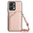 Funda Lujo Cuero Carcasa Y03B para Huawei Honor X7a Oro Rosa