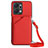 Funda Lujo Cuero Carcasa Y03B para Huawei Honor X7a Rojo