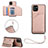 Funda Lujo Cuero Carcasa Y03B para Samsung Galaxy A03 Oro Rosa