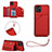 Funda Lujo Cuero Carcasa Y03B para Samsung Galaxy A03 Rojo