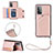 Funda Lujo Cuero Carcasa Y03B para Samsung Galaxy A52 4G Oro Rosa