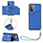 Funda Lujo Cuero Carcasa Y03B para Samsung Galaxy A52s 5G Azul