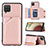 Funda Lujo Cuero Carcasa Y03B para Samsung Galaxy M12 Oro Rosa