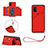 Funda Lujo Cuero Carcasa Y03B para Samsung Galaxy M40S Rojo