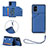 Funda Lujo Cuero Carcasa Y03B para Samsung Galaxy M51 Azul