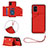 Funda Lujo Cuero Carcasa Y03B para Samsung Galaxy M51 Rojo