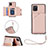 Funda Lujo Cuero Carcasa Y03B para Samsung Galaxy M60s Oro Rosa