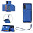 Funda Lujo Cuero Carcasa Y03B para Samsung Galaxy S20 5G Azul