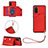 Funda Lujo Cuero Carcasa Y03B para Samsung Galaxy S20 5G Rojo