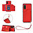 Funda Lujo Cuero Carcasa Y03B para Samsung Galaxy S20 Rojo