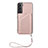 Funda Lujo Cuero Carcasa Y03B para Samsung Galaxy S21 5G Oro Rosa