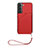 Funda Lujo Cuero Carcasa Y03B para Samsung Galaxy S21 5G Rojo