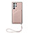 Funda Lujo Cuero Carcasa Y03B para Samsung Galaxy S21 Ultra 5G Oro Rosa