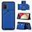 Funda Lujo Cuero Carcasa Y04B para Samsung Galaxy A03s Azul