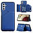 Funda Lujo Cuero Carcasa Y04B para Samsung Galaxy A04s Azul