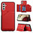 Funda Lujo Cuero Carcasa Y04B para Samsung Galaxy A04s Rojo
