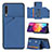 Funda Lujo Cuero Carcasa Y04B para Samsung Galaxy A30S Azul