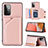 Funda Lujo Cuero Carcasa Y04B para Samsung Galaxy A72 4G Oro Rosa
