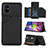 Funda Lujo Cuero Carcasa Y04B para Samsung Galaxy M51 Negro