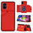 Funda Lujo Cuero Carcasa Y04B para Samsung Galaxy M51 Rojo