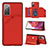 Funda Lujo Cuero Carcasa Y04B para Samsung Galaxy S20 FE 4G Rojo
