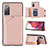 Funda Lujo Cuero Carcasa Y04B para Samsung Galaxy S20 Lite 5G Oro Rosa