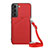 Funda Lujo Cuero Carcasa Y04B para Samsung Galaxy S21 Plus 5G Rojo