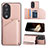 Funda Lujo Cuero Carcasa YB1 para Huawei Honor 90 5G Oro Rosa