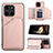 Funda Lujo Cuero Carcasa YB1 para Huawei Honor X6a Oro Rosa