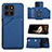 Funda Lujo Cuero Carcasa YB1 para Huawei Honor X8b Azul