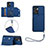 Funda Lujo Cuero Carcasa YB1 para OnePlus Nord N300 5G Azul