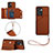 Funda Lujo Cuero Carcasa YB1 para OnePlus Nord N300 5G Marron