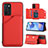 Funda Lujo Cuero Carcasa YB1 para Oppo A16s Rojo