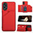 Funda Lujo Cuero Carcasa YB1 para Oppo A38 Rojo