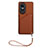 Funda Lujo Cuero Carcasa YB1 para Oppo Reno10 5G Marron