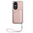 Funda Lujo Cuero Carcasa YB1 para Oppo Reno10 5G Oro Rosa