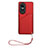 Funda Lujo Cuero Carcasa YB1 para Oppo Reno10 5G Rojo