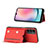 Funda Lujo Cuero Carcasa YB1 para Samsung Galaxy Jump3 5G Rojo