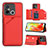 Funda Lujo Cuero Carcasa YB1 para Xiaomi Redmi 11A 4G Rojo