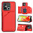 Funda Lujo Cuero Carcasa YB1 para Xiaomi Redmi 12C 4G Rojo