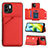 Funda Lujo Cuero Carcasa YB1 para Xiaomi Redmi A2 Plus Rojo