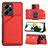 Funda Lujo Cuero Carcasa YB1 para Xiaomi Redmi Note 12 Pro Speed 5G Rojo