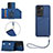 Funda Lujo Cuero Carcasa YB2 para Huawei Honor 90 Lite 5G Azul