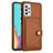 Funda Lujo Cuero Carcasa YB2 para Samsung Galaxy A53 5G Marron